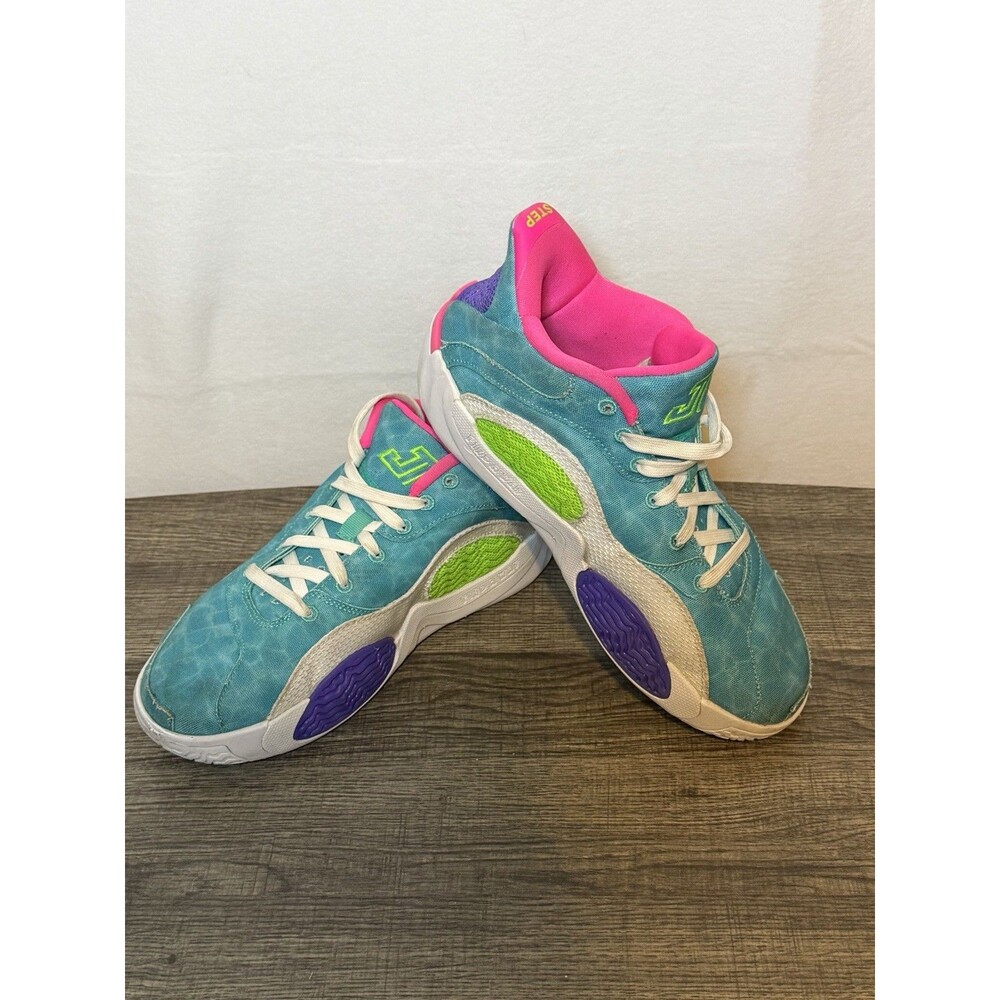 Jordan Flight 38 GS Basketball Sneakers US 7Y Blue Green Pink 417382-303